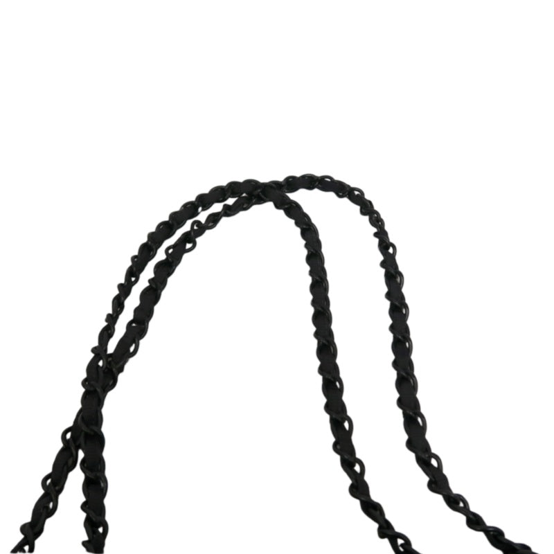 CHANEL New Travel Line CF Shoulder Bag Nylon Black Black Hardware