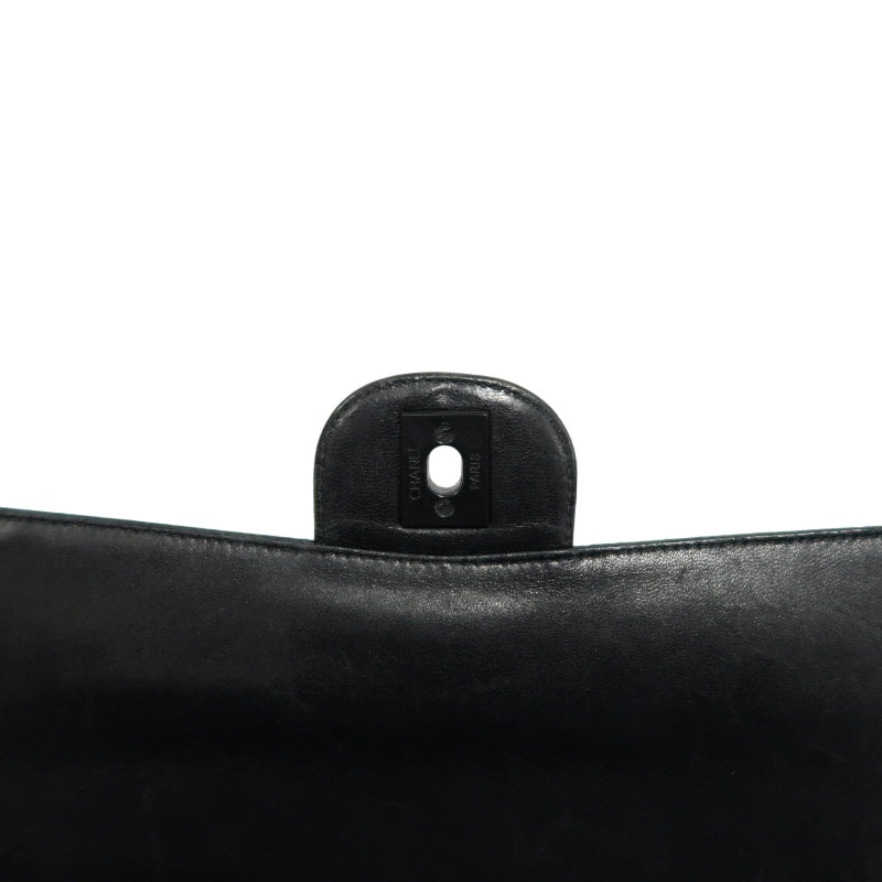 CHANEL New Travel Line CF Shoulder Bag Nylon Black Black Hardware