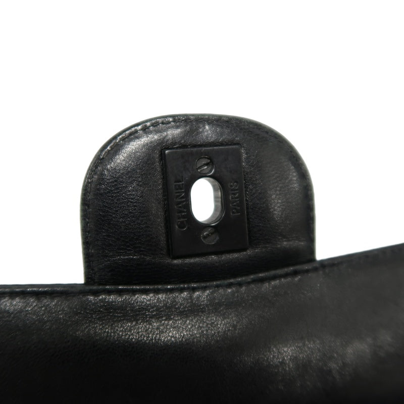 CHANEL New Travel Line CF Shoulder Bag Nylon Black Black Hardware