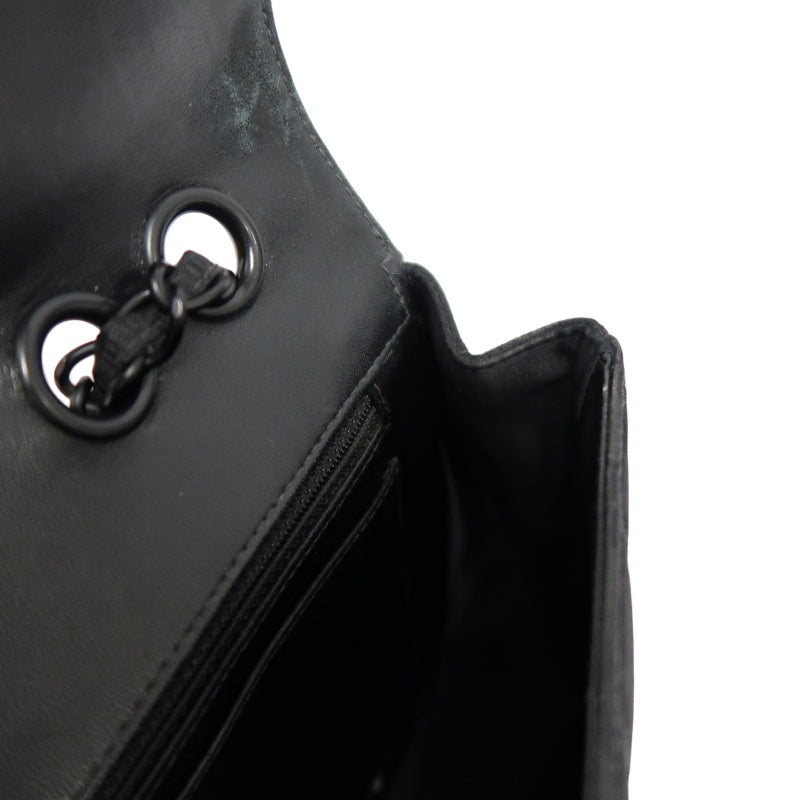CHANEL New Travel Line CF Shoulder Bag Nylon Black Black Hardware