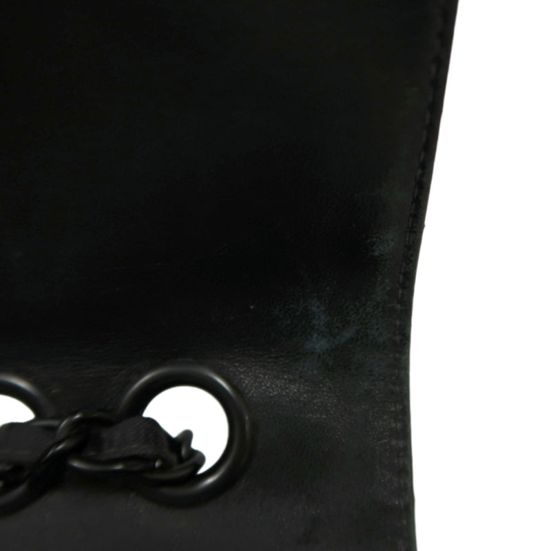 CHANEL New Travel Line CF Shoulder Bag Nylon Black Black Hardware