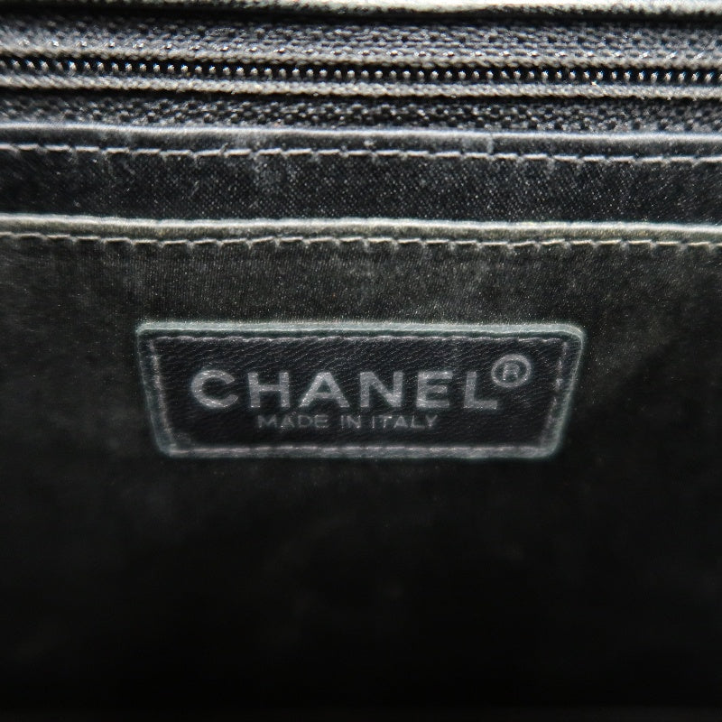 CHANEL New Travel Line CF Shoulder Bag Nylon Black Black Hardware