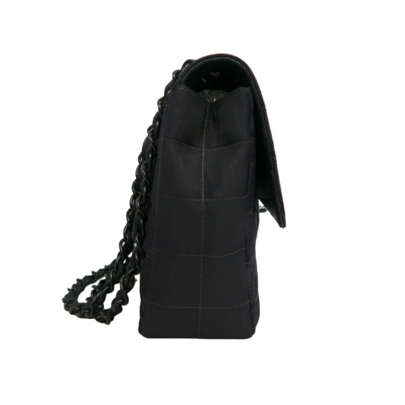 CHANEL New Travel Line CF Shoulder Bag Nylon Black Black Hardware