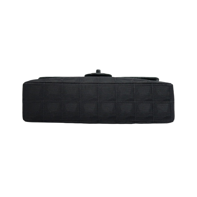 CHANEL New Travel Line CF Shoulder Bag Nylon Black Black Hardware