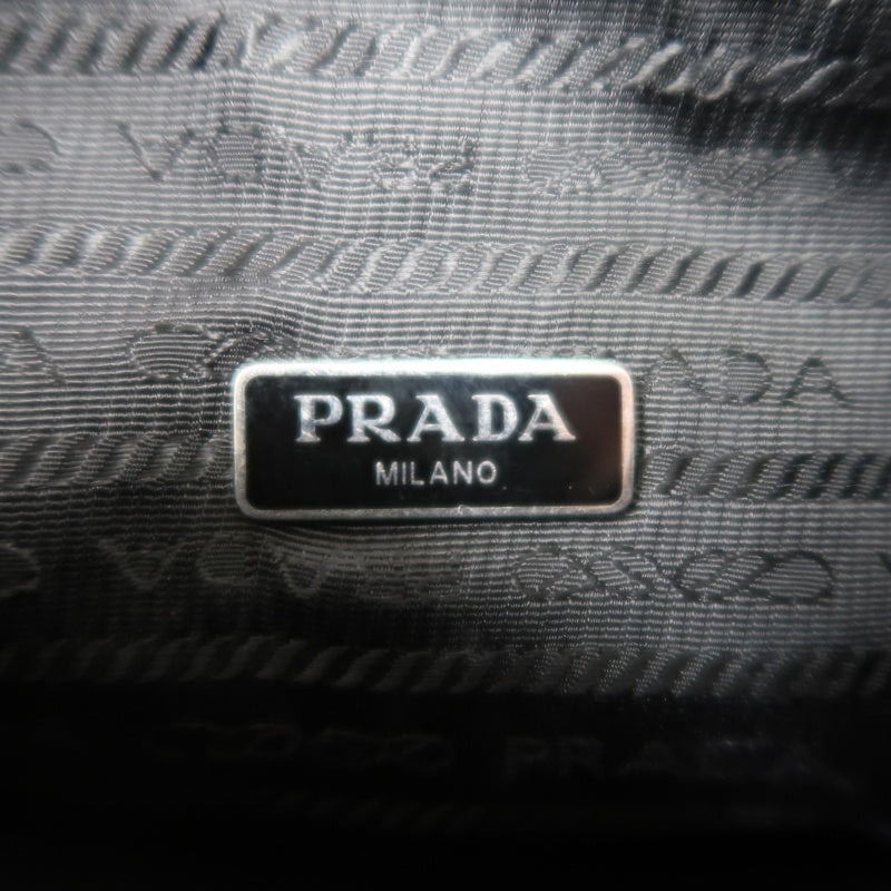 PRADA Re-Edition 2000 Hobo Handbag Nylon Black Silver Hardware