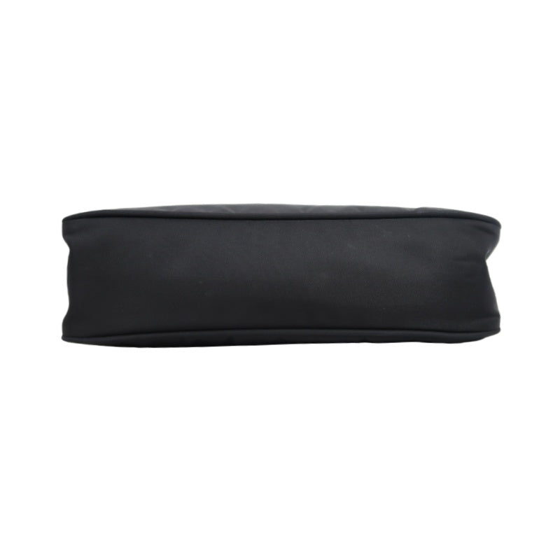 PRADA Re-Edition 2000 Hobo Handbag Nylon Black Silver Hardware