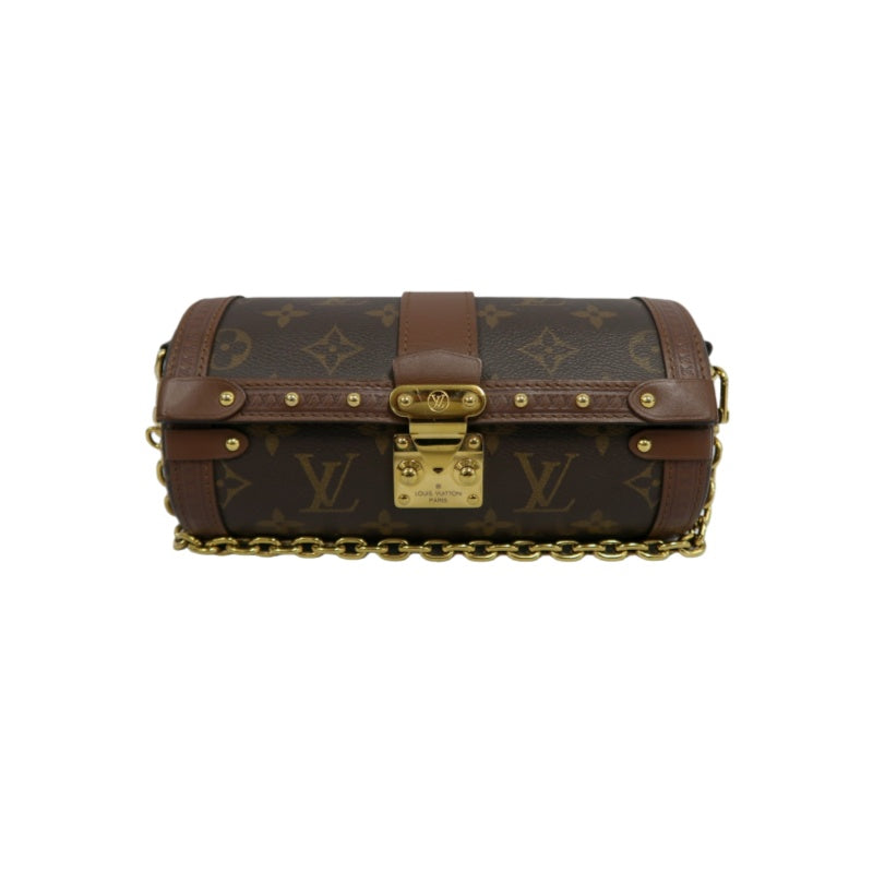 LOUIS VUITTON Papillon Trunk Monogram PVC Brown Gold Hardware Shoulder Bag With Shoulder Strap