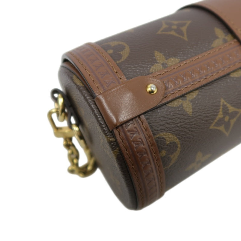 LOUIS VUITTON Papillon Trunk Monogram PVC Brown Gold Hardware Shoulder Bag With Shoulder Strap