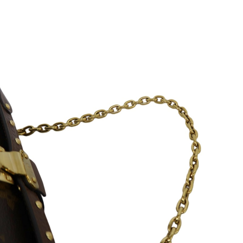 LOUIS VUITTON Papillon Trunk Monogram PVC Brown Gold Hardware Shoulder Bag With Shoulder Strap