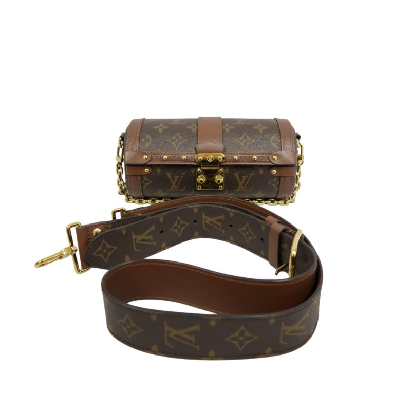 LOUIS VUITTON Papillon Trunk Monogram PVC Brown Gold Hardware Shoulder Bag With Shoulder Strap