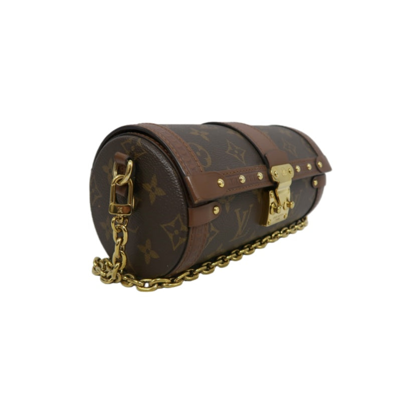 LOUIS VUITTON Papillon Trunk Monogram PVC Brown Gold Hardware Shoulder Bag With Shoulder Strap