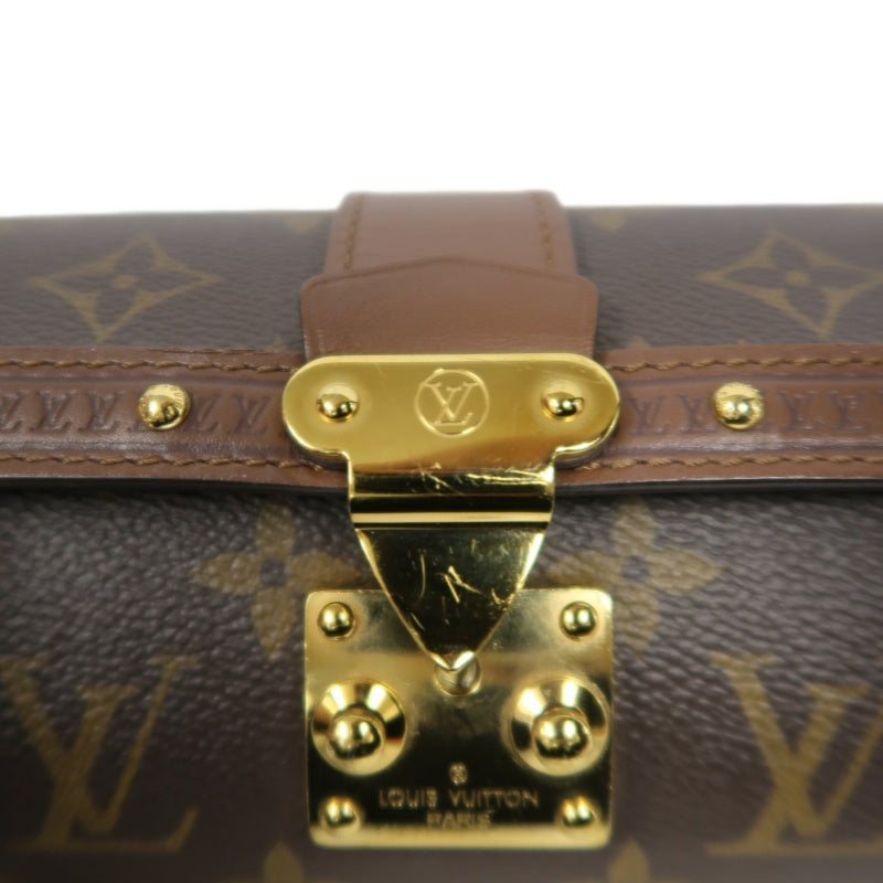 LOUIS VUITTON Papillon Trunk Monogram PVC Brown Gold Hardware Shoulder Bag With Shoulder Strap