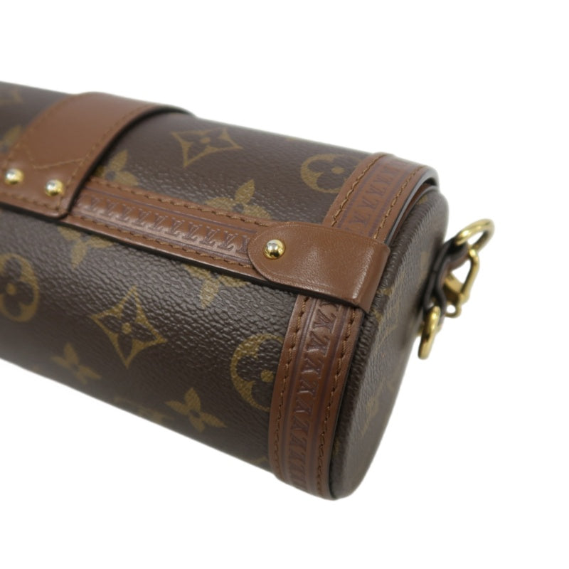LOUIS VUITTON Papillon Trunk Monogram PVC Brown Gold Hardware Shoulder Bag With Shoulder Strap
