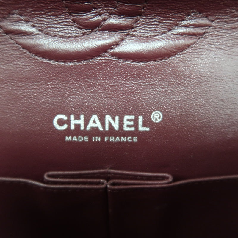 CHANEL Classic Flap Matelasse Shoulder Bag Caviar Leather Black Silver Hardware