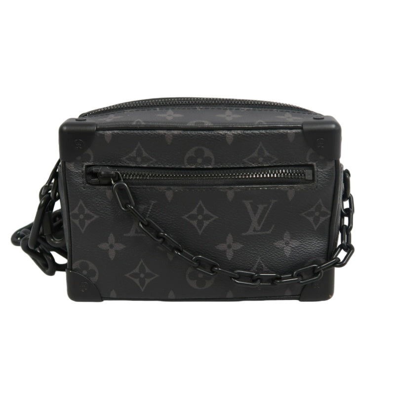 LOUIS VUITTON Soft Trunk Monogram Eclipse PVC Black Shoulder Bag With Shoulder Strap