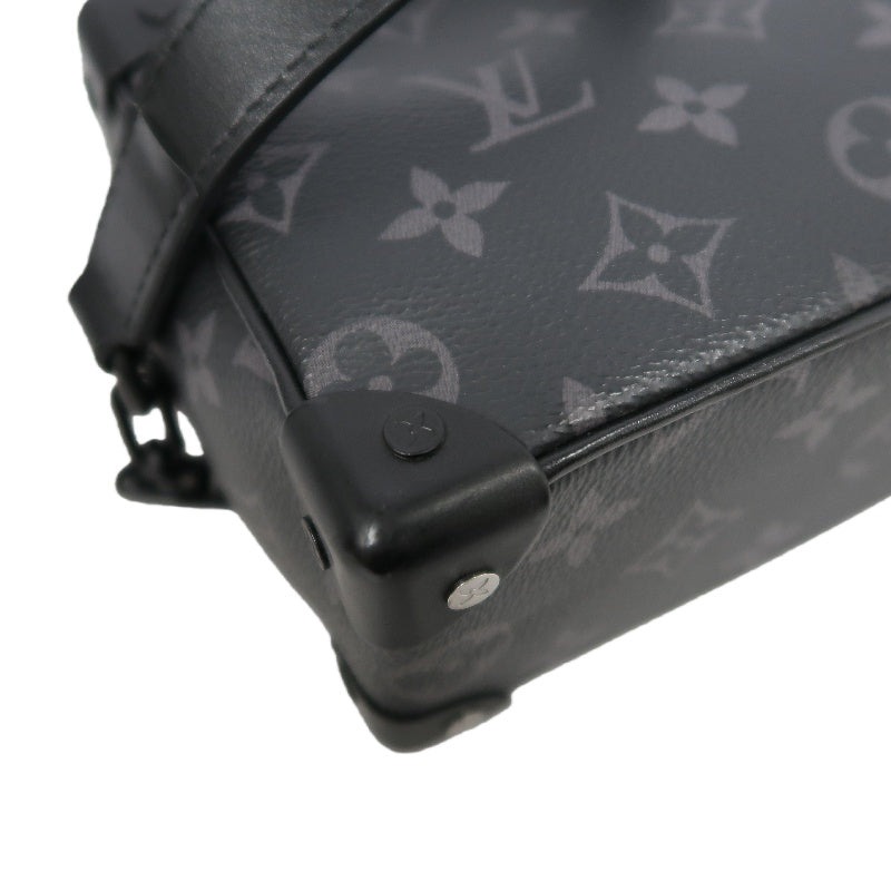 LOUIS VUITTON Soft Trunk Monogram Eclipse PVC Black Shoulder Bag With Shoulder Strap