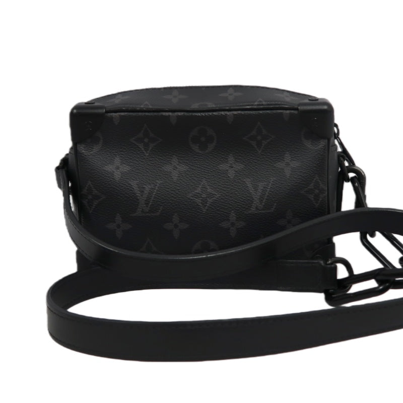 LOUIS VUITTON Soft Trunk Monogram Eclipse PVC Black Shoulder Bag With Shoulder Strap