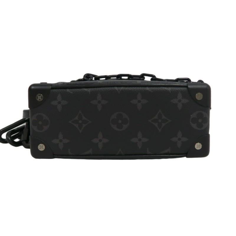 LOUIS VUITTON Soft Trunk Monogram Eclipse PVC Black Shoulder Bag With Shoulder Strap