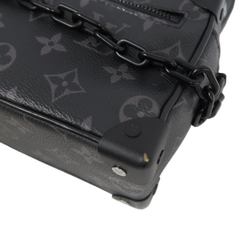 LOUIS VUITTON Soft Trunk Monogram Eclipse PVC Black Shoulder Bag With Shoulder Strap