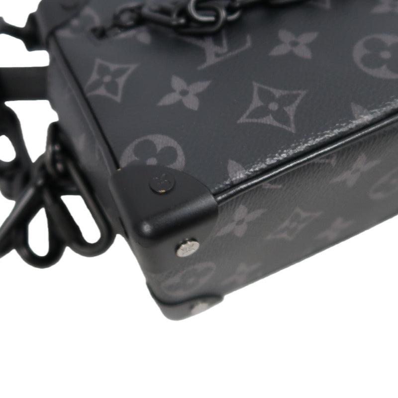 LOUIS VUITTON Soft Trunk Monogram Eclipse PVC Black Shoulder Bag With Shoulder Strap