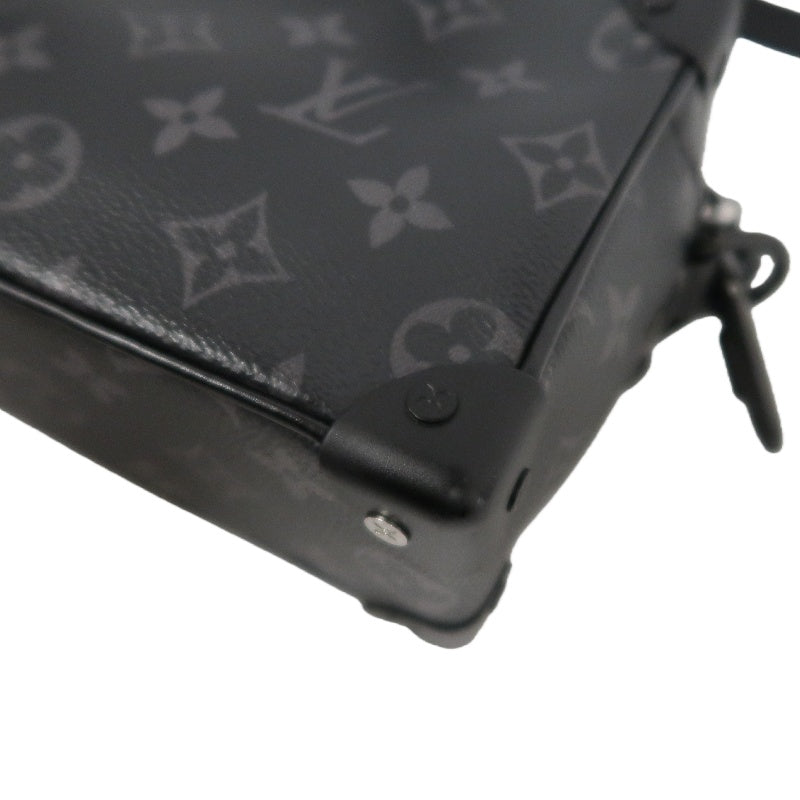 LOUIS VUITTON Soft Trunk Monogram Eclipse PVC Black Shoulder Bag With Shoulder Strap
