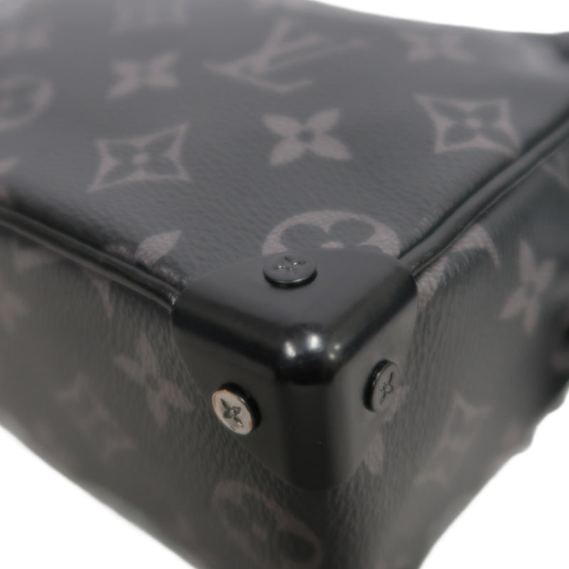 LOUIS VUITTON Soft Trunk Shoulder Bag Monogram Eclipse PVC Black With Shoulder Strap