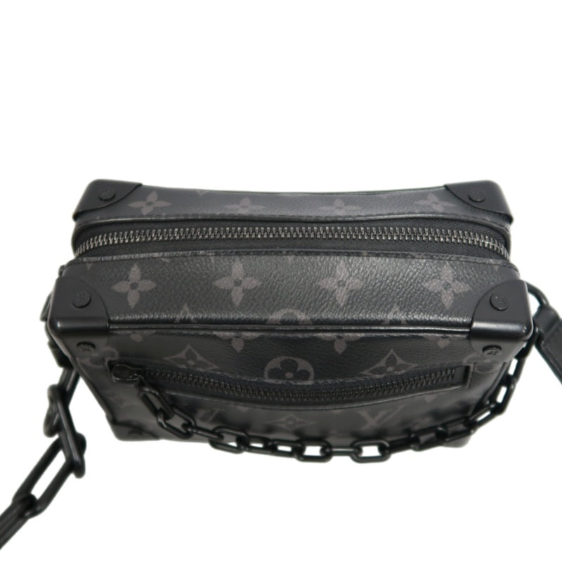 LOUIS VUITTON Soft Trunk Shoulder Bag Monogram Eclipse PVC Black With Shoulder Strap