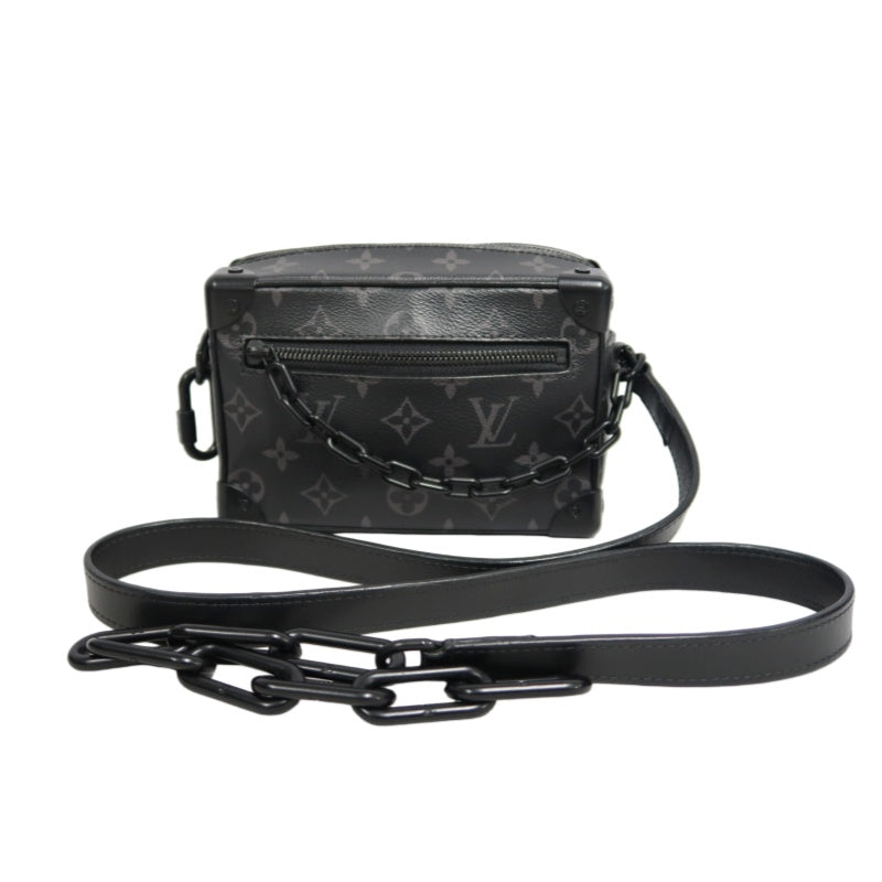 LOUIS VUITTON Soft Trunk Shoulder Bag Monogram Eclipse PVC Black With Shoulder Strap