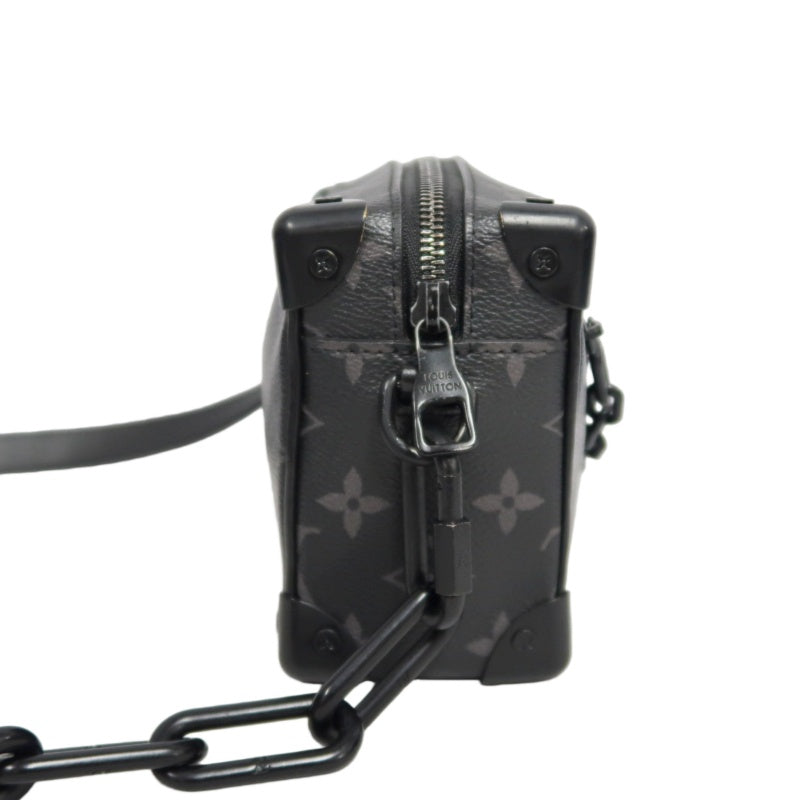 LOUIS VUITTON Soft Trunk Shoulder Bag Monogram Eclipse PVC Black With Shoulder Strap