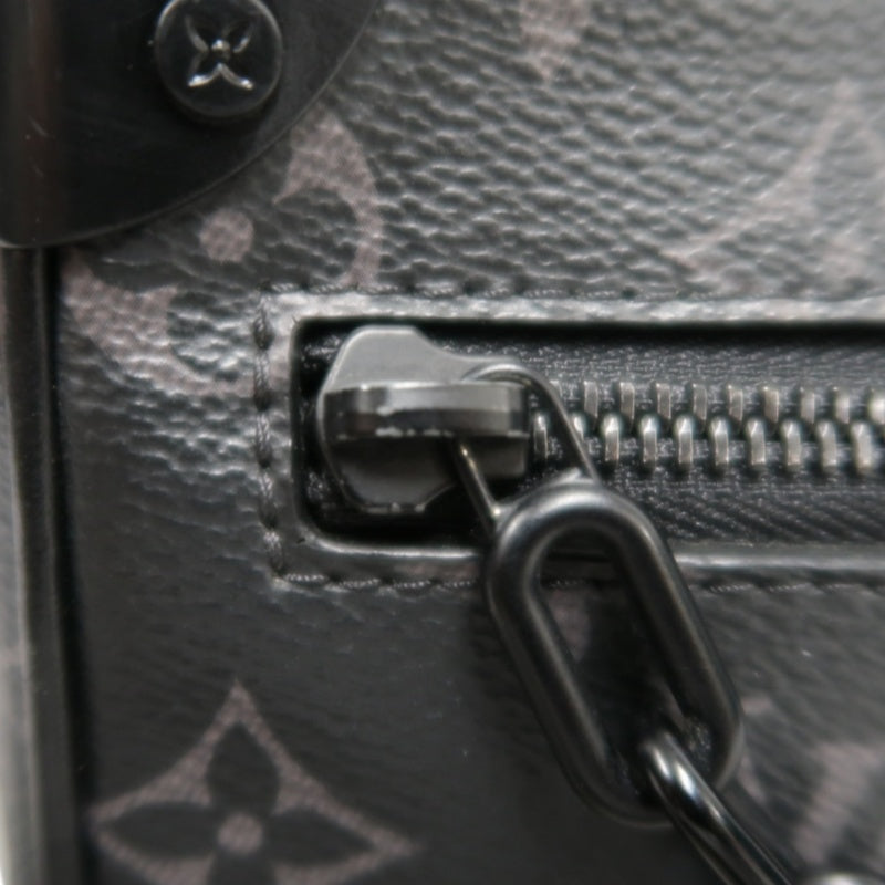 LOUIS VUITTON Soft Trunk Shoulder Bag Monogram Eclipse PVC Black With Shoulder Strap