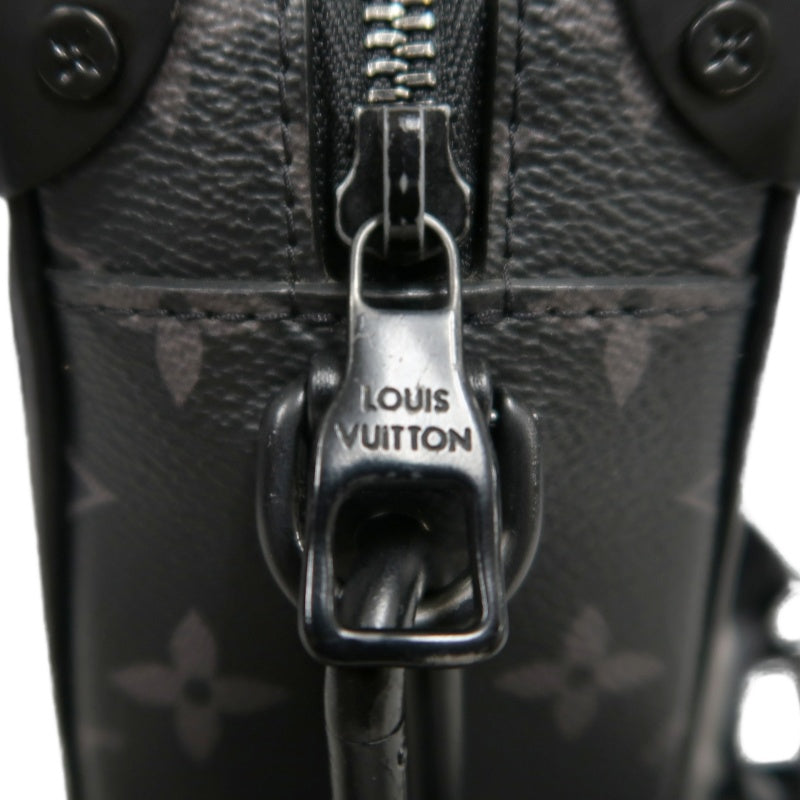 LOUIS VUITTON Soft Trunk Shoulder Bag Monogram Eclipse PVC Black With Shoulder Strap
