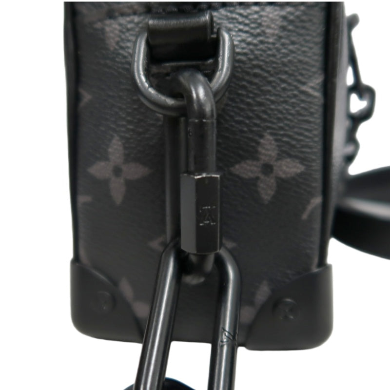 LOUIS VUITTON Soft Trunk Shoulder Bag Monogram Eclipse PVC Black With Shoulder Strap