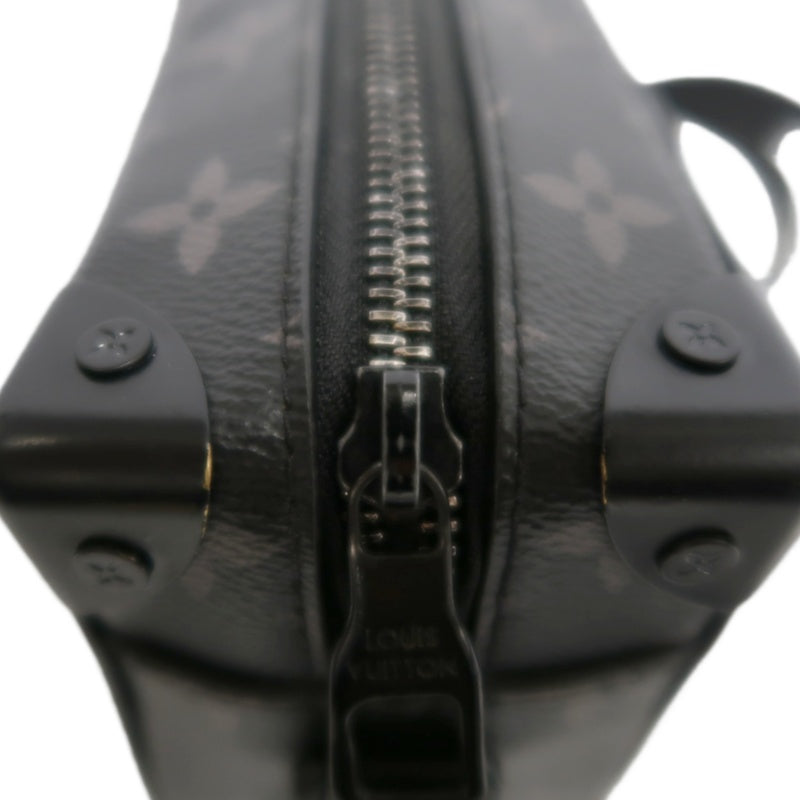 LOUIS VUITTON Soft Trunk Shoulder Bag Monogram Eclipse PVC Black With Shoulder Strap