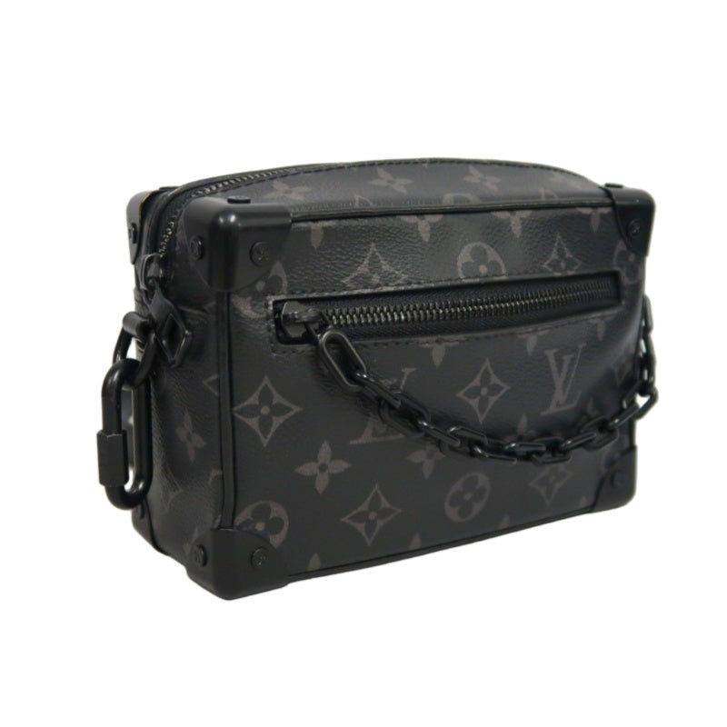 LOUIS VUITTON Soft Trunk Shoulder Bag Monogram Eclipse PVC Black With Shoulder Strap