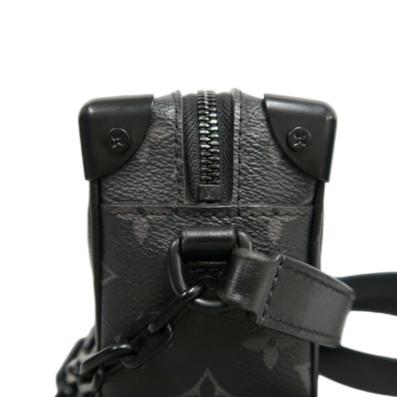 LOUIS VUITTON Soft Trunk Shoulder Bag Monogram Eclipse PVC Black With Shoulder Strap