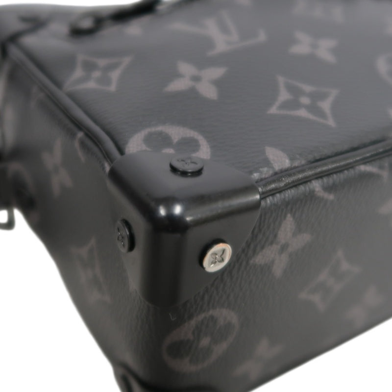 LOUIS VUITTON Soft Trunk Shoulder Bag Monogram Eclipse PVC Black With Shoulder Strap