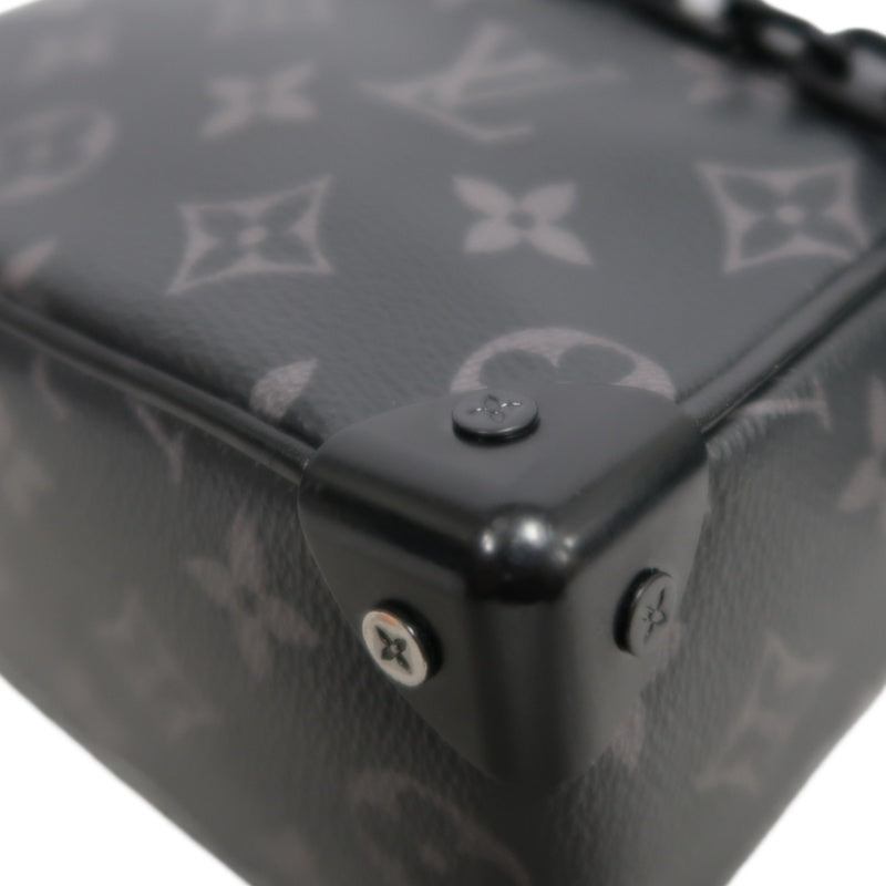 LOUIS VUITTON Soft Trunk Shoulder Bag Monogram Eclipse PVC Black With Shoulder Strap