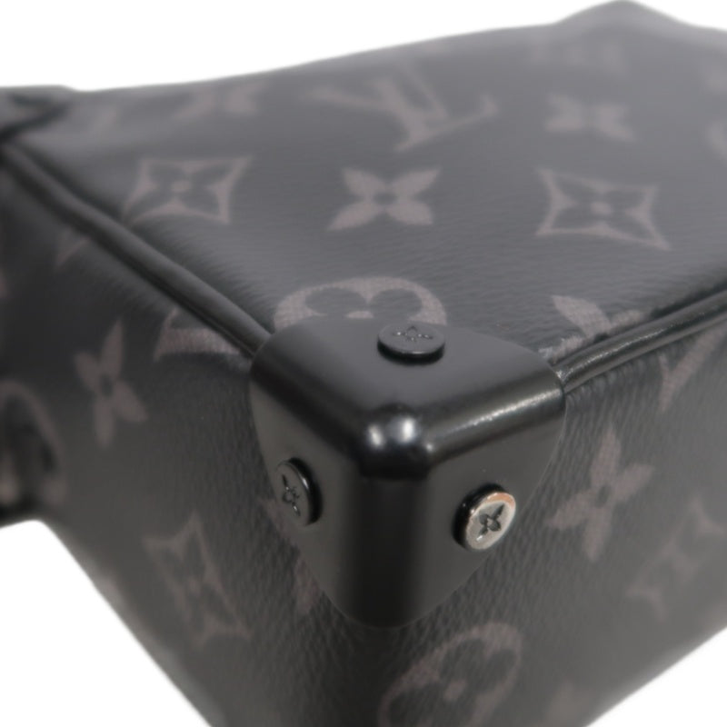 LOUIS VUITTON Soft Trunk Shoulder Bag Monogram Eclipse PVC Black With Shoulder Strap