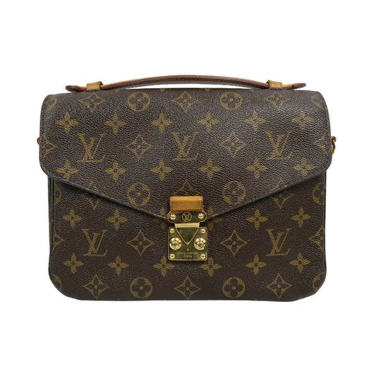 LOUIS VUITTON Metis Pochette Monogram Canvas PVC Brown With Shoulder Strap Handbag