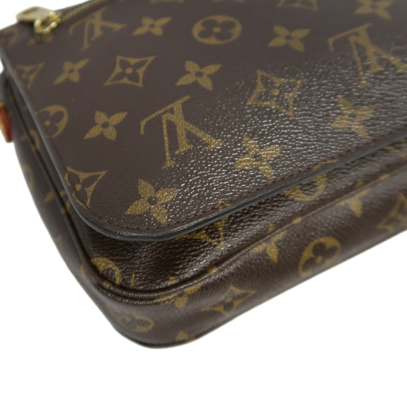LOUIS VUITTON Metis Pochette Monogram Canvas PVC Brown With Shoulder Strap Handbag