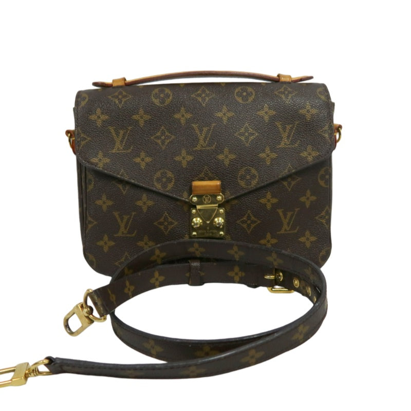 LOUIS VUITTON Metis Pochette Monogram Canvas PVC Brown With Shoulder Strap Handbag
