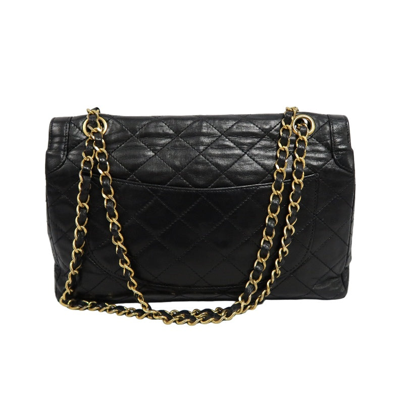 CHANEL Matelasse Paris Limited Edition Shoulder Bag Lambskin Black Gold Hardware