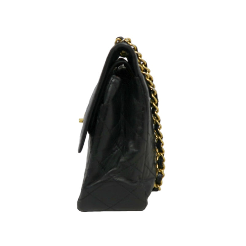 CHANEL Matelasse Paris Limited Edition Shoulder Bag Lambskin Black Gold Hardware