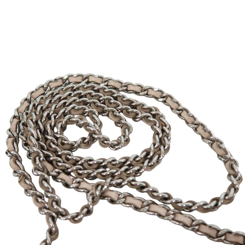 CHANEL Matelasse WOC Wallet On Chain Shoulder Bag Caviar Leather Pink Silver Hardware