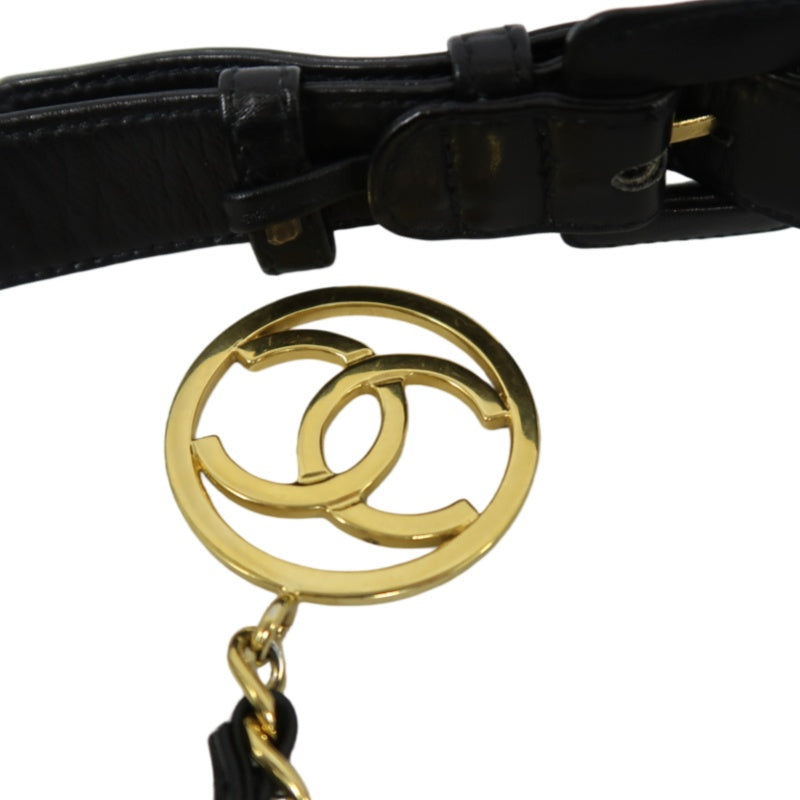 CHANEL Matelassé Shoulder Bag Lambskin Black Gold Hardware