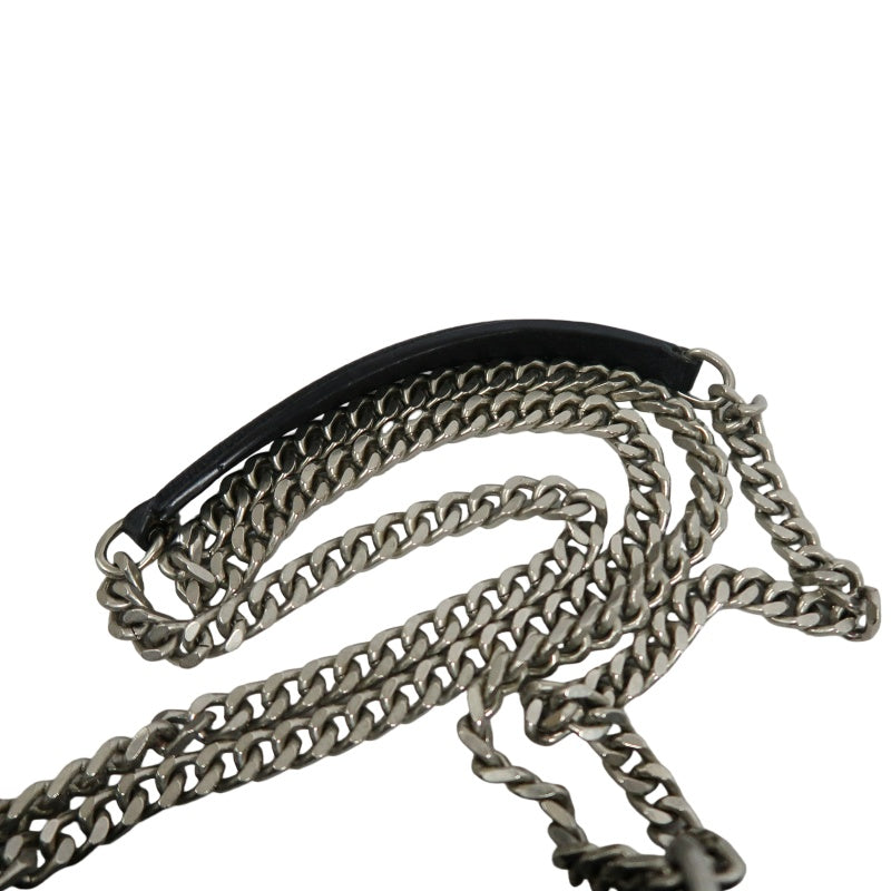 YSL Saint Laurent Sunset Shoulder Bag Calfskin Black Silver Hardware