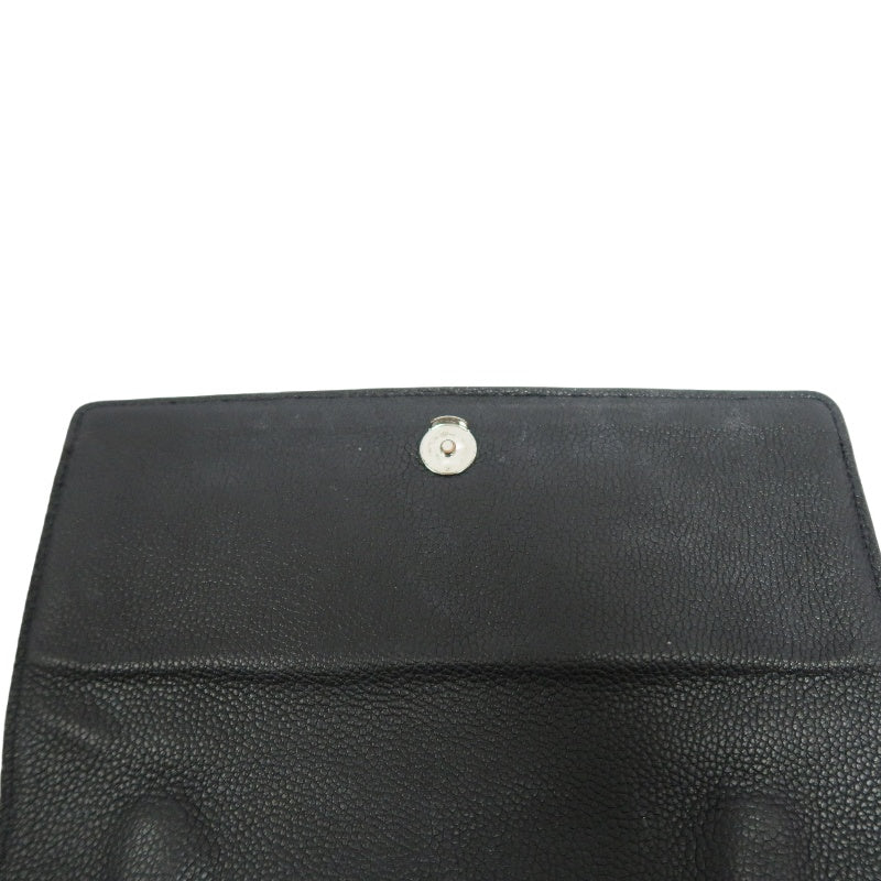 YSL Saint Laurent Sunset Shoulder Bag Calfskin Black Silver Hardware