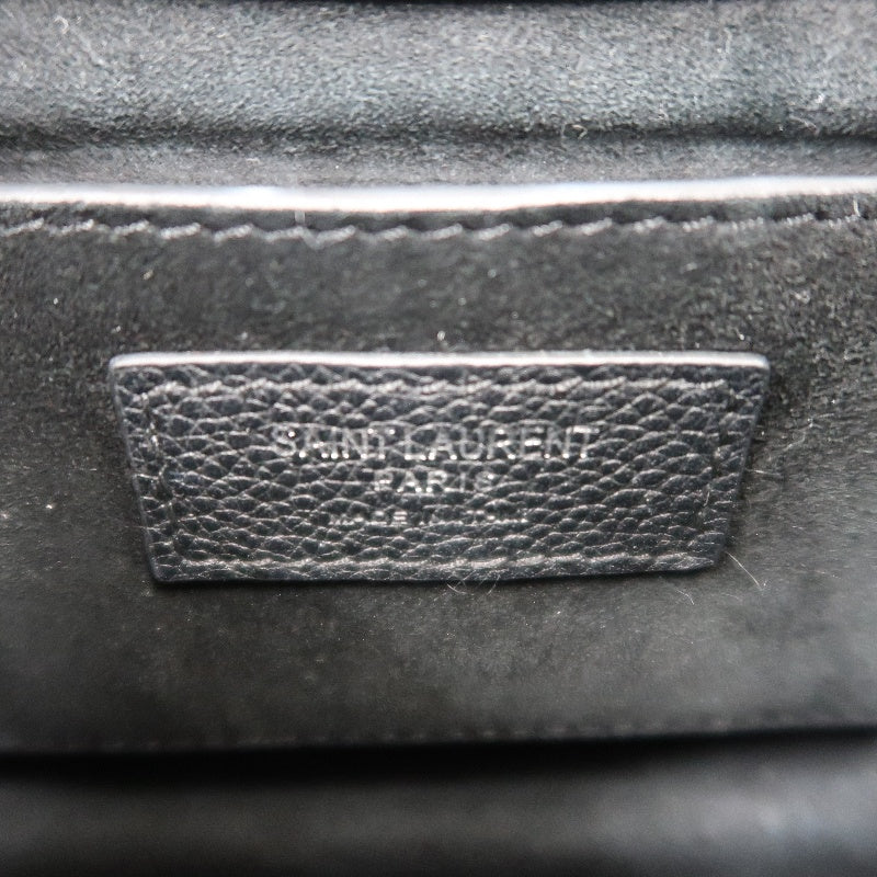 YSL Saint Laurent Sunset Shoulder Bag Calfskin Black Silver Hardware