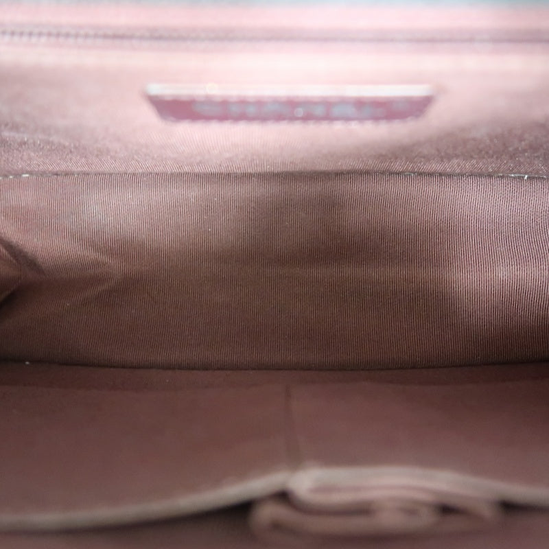 CHANEL Matelassé Shoulder Bag Lambskin Black/Pink Silver Hardware