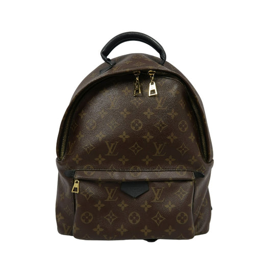 LOUIS VUITTON Monogram Palm Springs Pvc Backpack Brown Gold Hardware